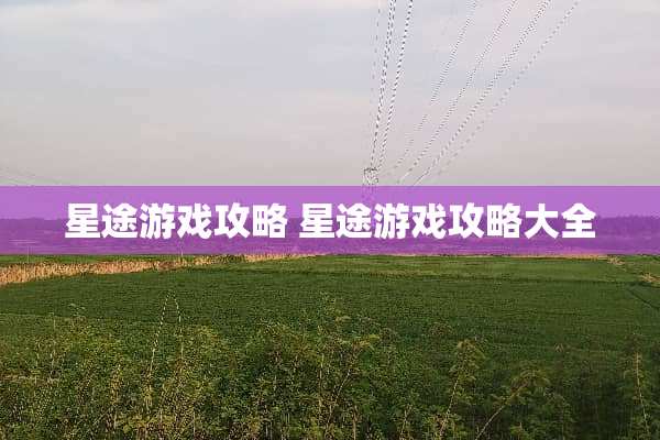 星途游戏攻略 星途游戏攻略大全