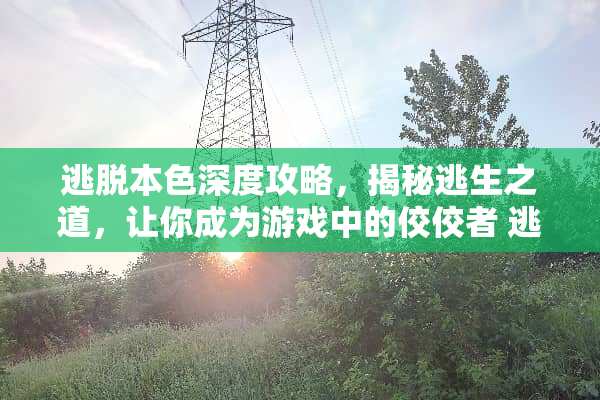 逃脱**深度攻略，揭秘逃生之道，让你成为游戏中的佼佼者 逃脱**攻略