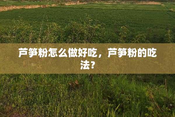 芦笋粉怎么做好吃，芦笋粉的吃法？