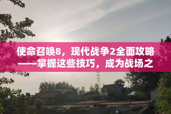使命召唤8，现代战争2全面攻略——掌握这些技巧，成为战场之王 使命召唤8攻略