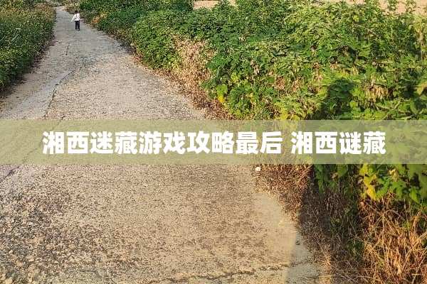 湘西迷藏游戏攻略最后 湘西谜藏