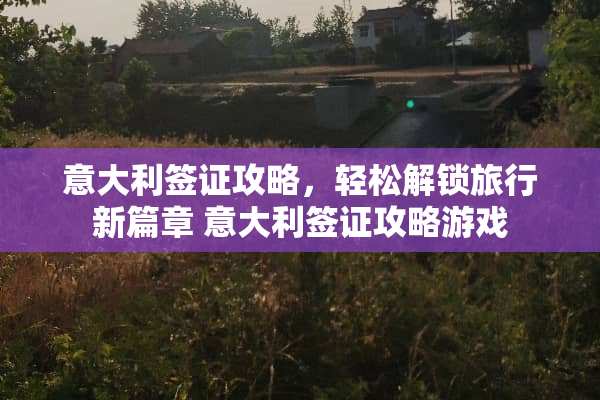 意大利签证攻略，轻松解锁旅行新篇章 意大利签证攻略游戏