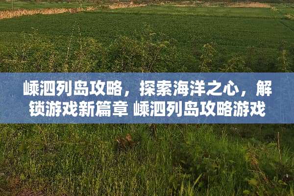 嵊泗列岛攻略，探索海洋之心，解锁游戏新篇章 嵊泗列岛攻略游戏
