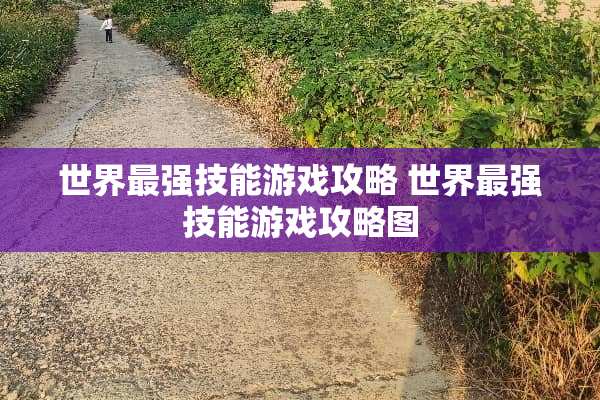 世界最强技能游戏攻略 世界最强技能游戏攻略图