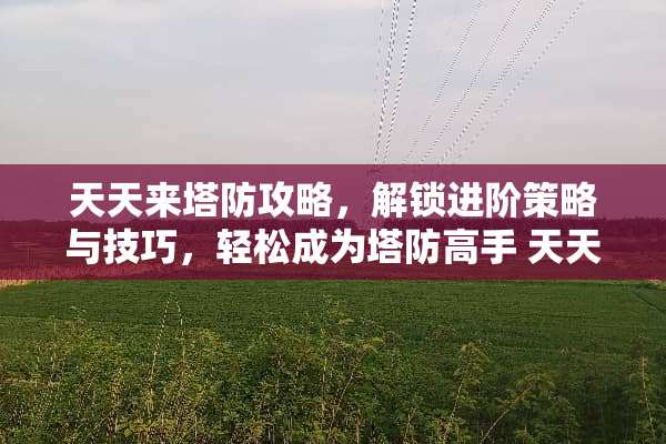 天天来塔防攻略，解锁进阶策略与技巧，轻松成为塔防高手 天天来塔防攻略
