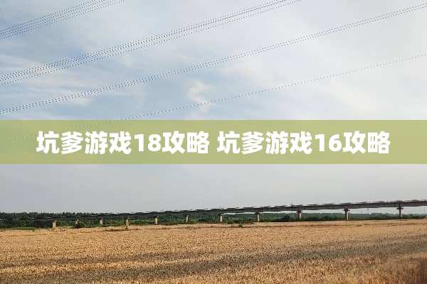 坑爹游戏18攻略 坑爹游戏16攻略