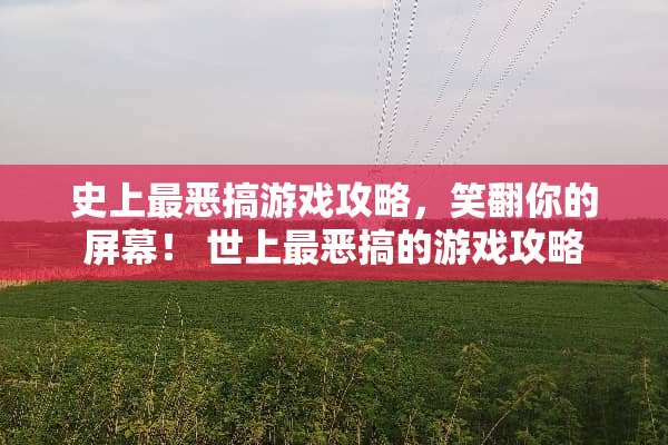 史上最**游戏攻略，笑翻你的屏幕！ 世上最**的游戏攻略