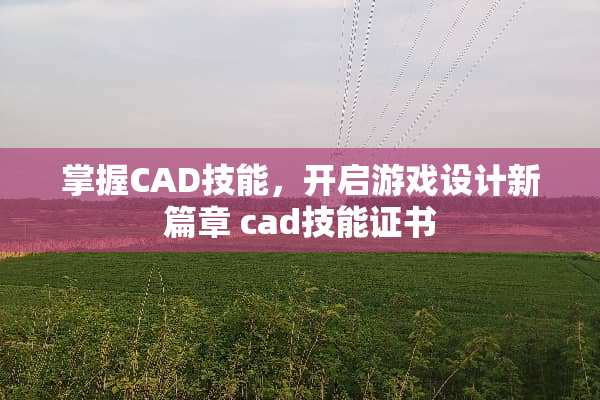 掌握CAD技能，开启游戏设计新篇章 cad技能证书