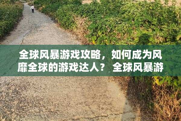 全球风暴游戏攻略，如何成为风靡全球的游戏达人？ 全球风暴游戏攻略