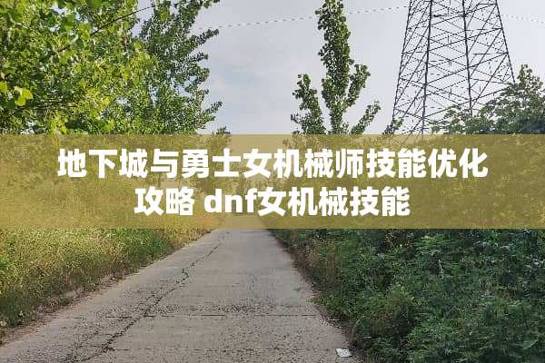 **城与勇士女机械师技能优化攻略 dnf女机械技能