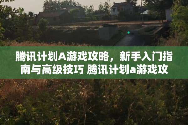 腾讯计划A游戏攻略，新手入门指南与高级技巧 腾讯计划a游戏攻略