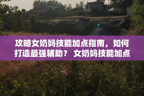 攻略女奶妈技能加点指南，如何打造最强辅助？ 女奶妈技能加点