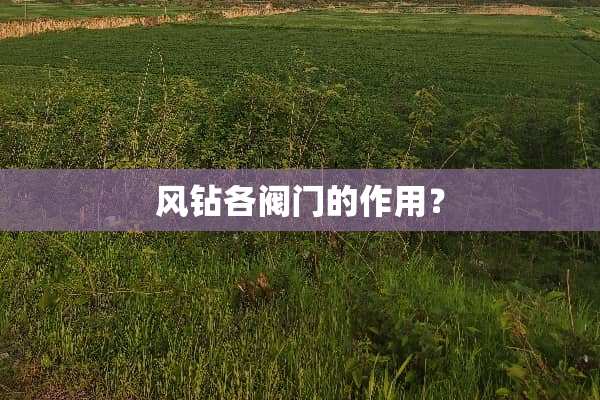 风钻各阀门的作用？