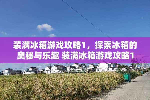 装满冰箱游戏攻略1，探索冰箱的奥秘与乐趣 装满冰箱游戏攻略1
