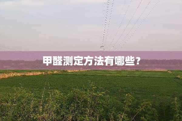 甲醛测定方法有哪些？