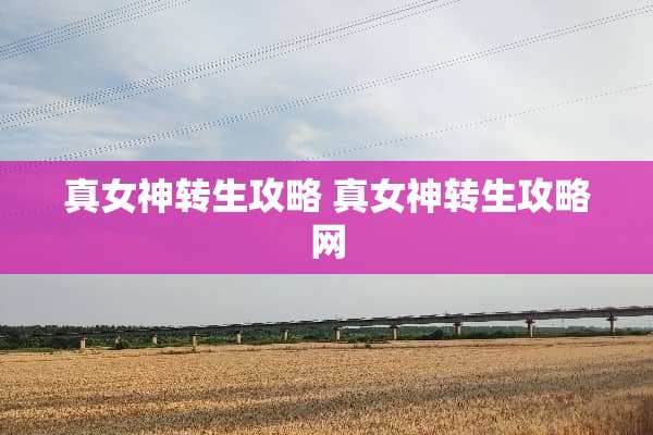 真女神转生攻略 真女神转生攻略网