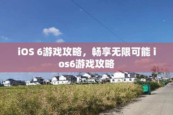 iOS 6游戏攻略，畅享无限可能 ios6游戏攻略