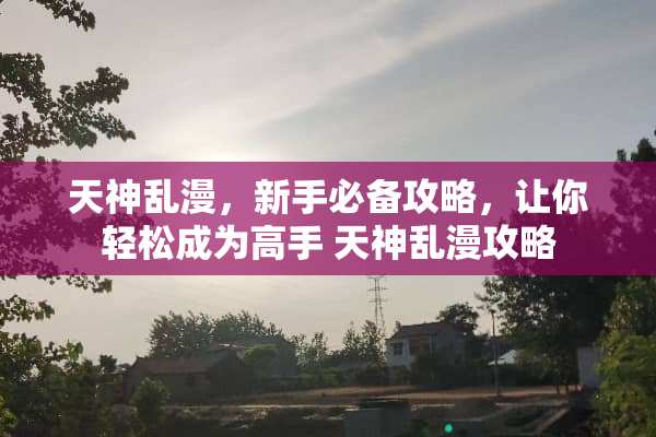 天神乱漫，新手必备攻略，让你轻松成为高手 天神乱漫攻略