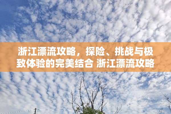 浙江漂流攻略，探险、挑战与极致体验的完美结合 浙江漂流攻略游戏