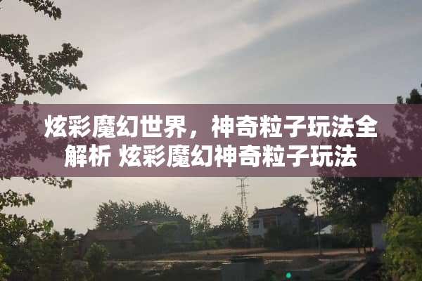 炫彩魔幻世界，神奇粒子玩法全解析 炫彩魔幻神奇粒子玩法