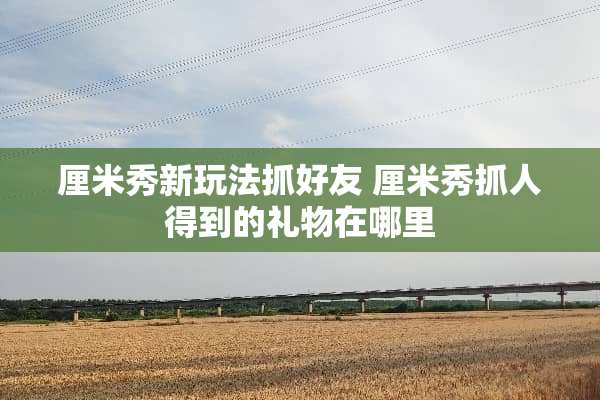 厘米秀新玩法抓好友 厘米秀抓人得到的礼物在哪里