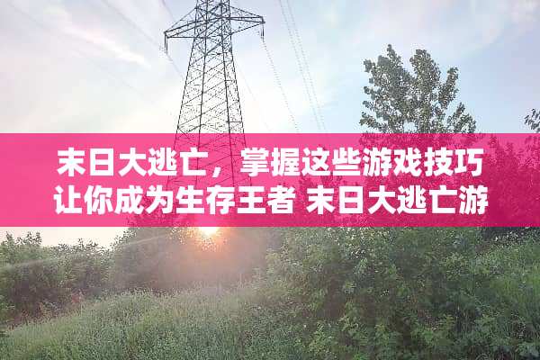 末日大逃亡，掌握这些游戏技巧让你成为生存王者 末日大逃亡游戏操攻略