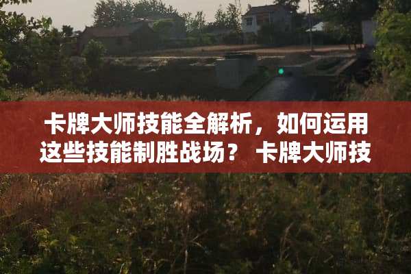卡牌大师技能全解析，如何运用这些技能制胜战场？ 卡牌大师技能