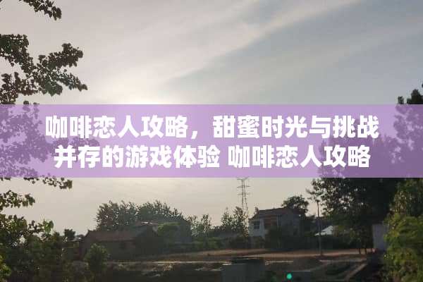 咖啡恋人攻略，甜蜜时光与挑战并存的游戏体验 咖啡恋人攻略