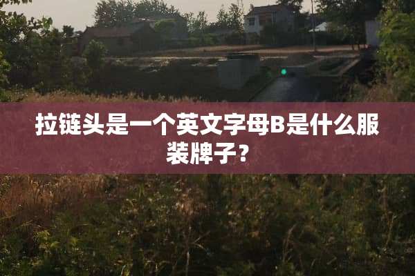 拉链头是一个英文字母B是什么服装牌子？