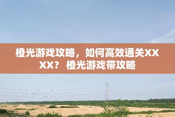 橙光游戏攻略，如何高效通关XXXX？ 橙光游戏带攻略