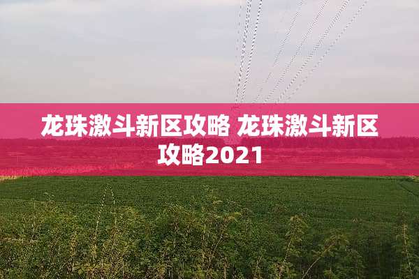 龙珠激斗新区攻略 龙珠激斗新区攻略2021