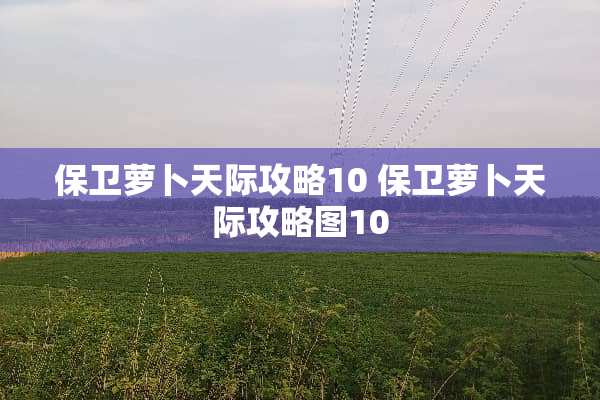 保卫萝卜天际攻略10 保卫萝卜天际攻略图10