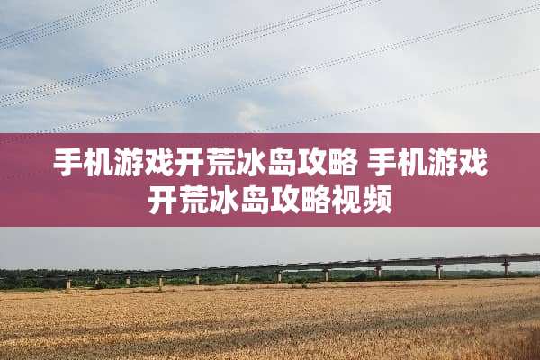 手机游戏开荒冰岛攻略 手机游戏开荒冰岛攻略视频
