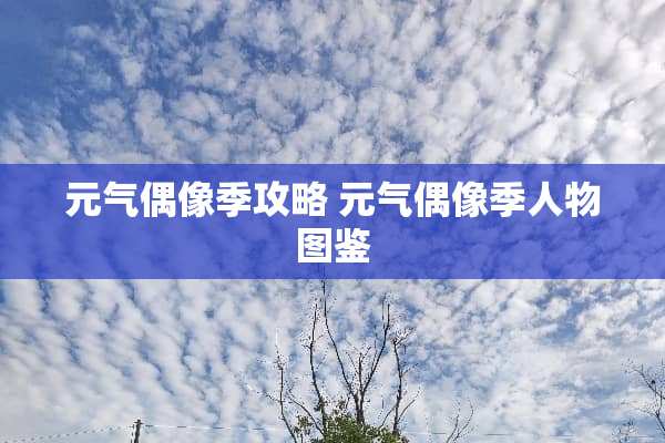 元气偶像季攻略 元气偶像季人物图鉴