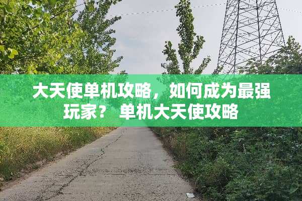 大天使单机攻略，如何成为最强玩家？ 单机大天使攻略