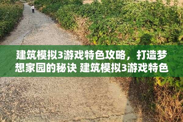 建筑模拟3游戏特色攻略，打造***园的秘诀 建筑模拟3游戏特色攻略