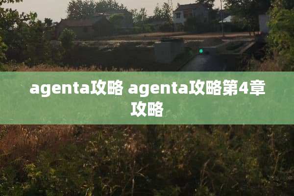 agenta攻略 agenta攻略第4章攻略