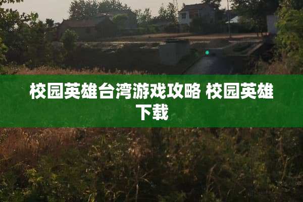 校园英雄**游戏攻略 校园英雄下载
