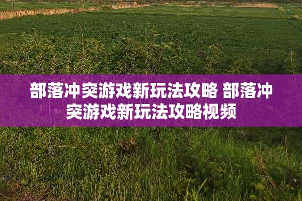 部落冲突游戏新玩法攻略 部落冲突游戏新玩法攻略视频