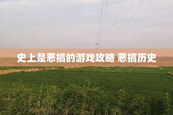 史上是**的游戏攻略 **历史