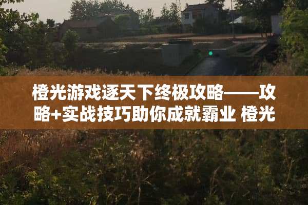 橙光游戏逐天下终极攻略——攻略+实战技巧助你成就霸业 橙光游戏宴逐天下攻略