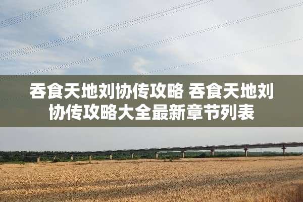吞食天地刘协传攻略 吞食天地刘协传攻略大全最新章节列表