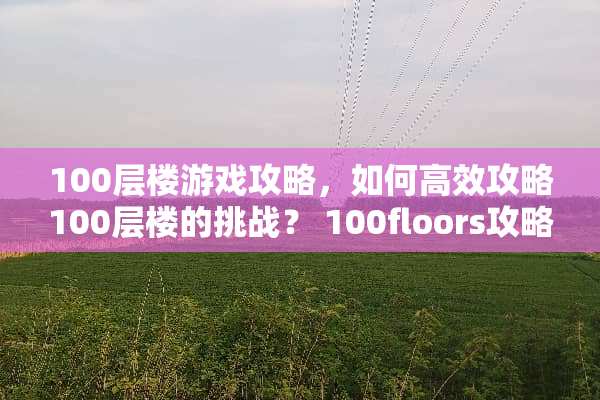 100层楼游戏攻略，如何高效攻略100层楼的挑战？ 100floors攻略