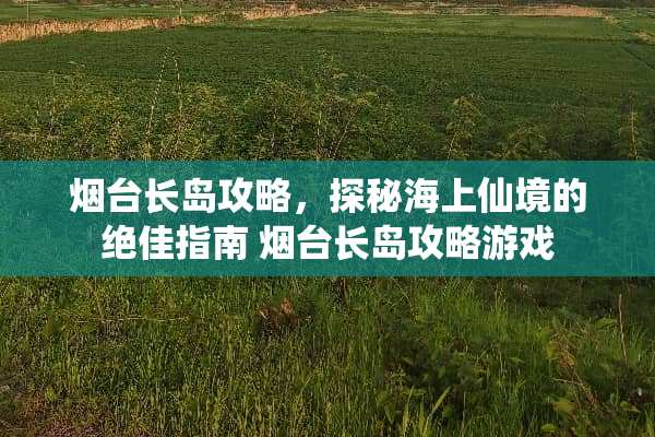 烟台长岛攻略，探秘海上仙境的绝佳指南 烟台长岛攻略游戏