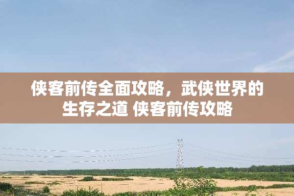 侠客前传全面攻略，武侠世界的生存之道 侠客前传攻略