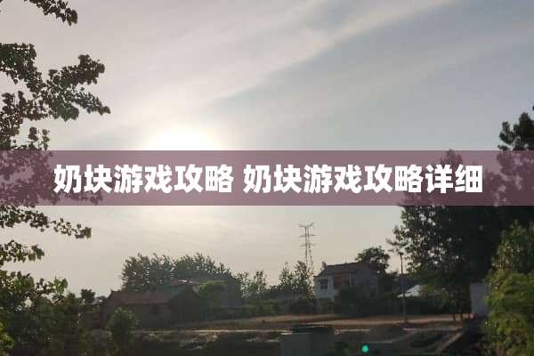 奶块游戏攻略 奶块游戏攻略详细