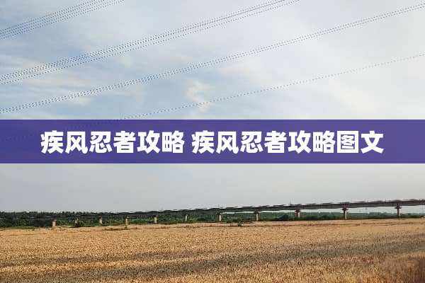 疾风忍者攻略 疾风忍者攻略图文