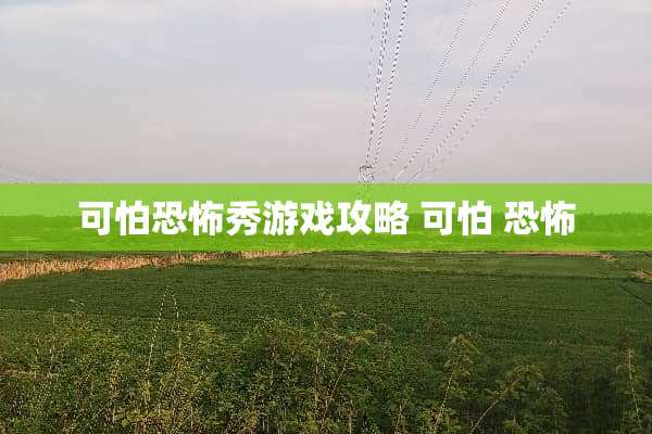 可怕恐怖秀游戏攻略 可怕 恐怖