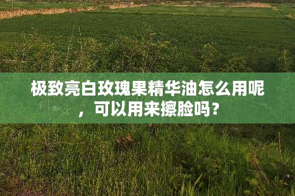 极致亮白玫瑰果精华油怎么用呢，可以用来擦脸吗？