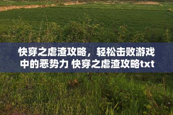 快穿之虐渣攻略，轻松击败游戏中的恶势力 快穿之虐渣攻略txt